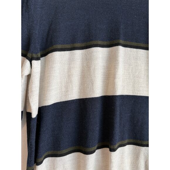 Banana Republic Merino Wool Sweater Men Size XL Stripe Light Work Classic Preppy - Picture 3 of 9